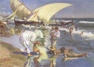 Joaquin Sorolla Beach of Valencia by Morning Light (nn02) oil painting picture